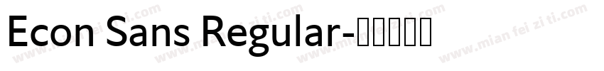 Econ Sans Regular字体转换